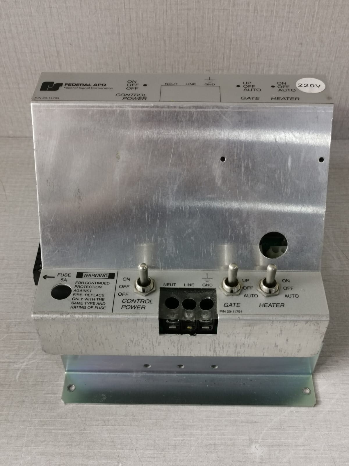 FEDERAL APD 20-11973 / 20-11875 REV.E FEDERAL APD 20-11793 CONTROLLER + 20-11875 REV.E GATE POWER BOARD 2