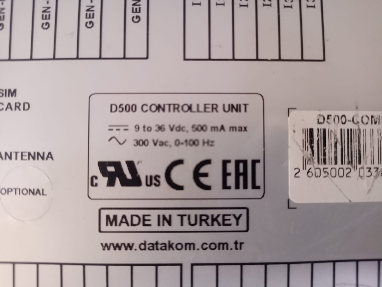 DATAKOM D-500 DATAKOM D-500 ADVANCED GENSET CONTROLLER 6