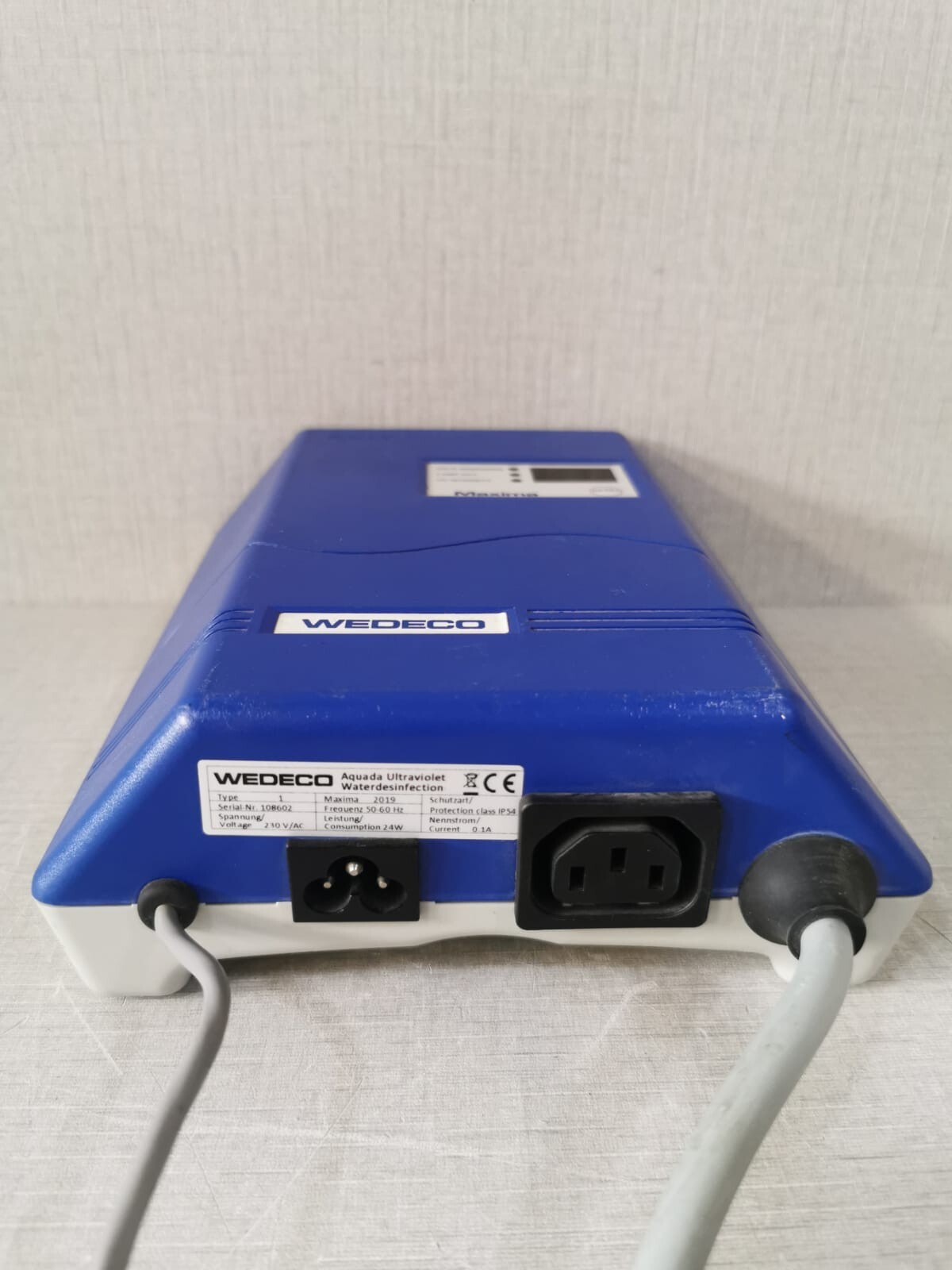WEDECO WEDECO 1 MAXIMA 2019 WEDECO 1 MAXIMA 2019 AQUADA ULTRAVIOLET WATERDISINFECTION 230VAC 50/60Hz 24W 8