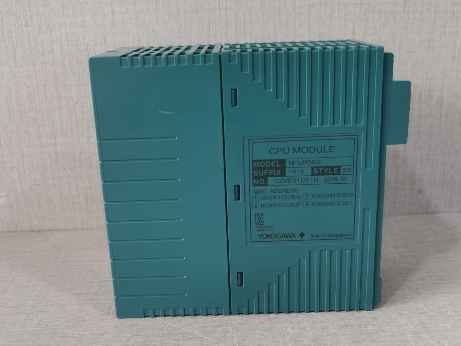 Yokogawa NFCP502-W1E STYLE S2 NFCP502 YOKOGAWA NFCP502-W1E STYLE S2 CPU MODULE - WITHOUT COVER & 4