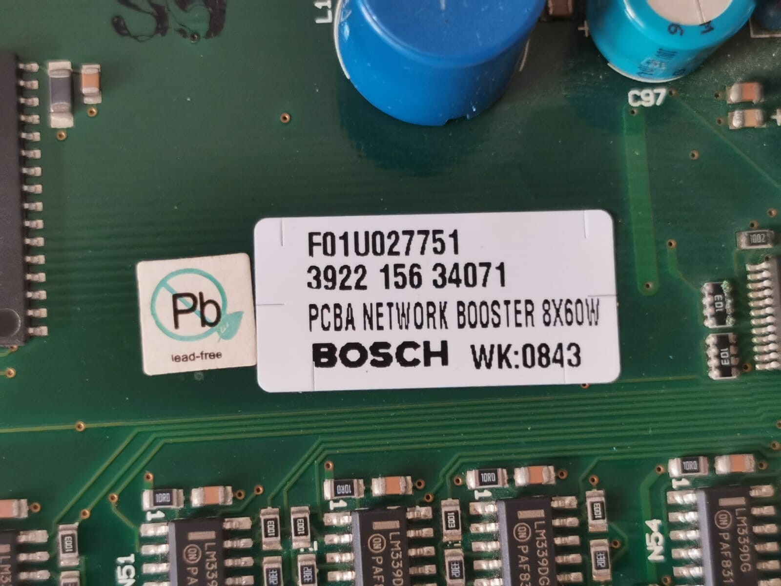Bosch F01U027751 BOSCH F01U027751 PCBA Network Booster 8x60W Mother Board 2