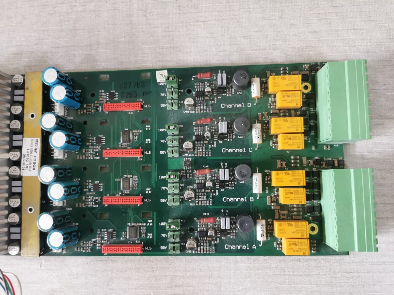 Bosch F01U027763 BOSCH F01U027763 PCBA Amplifier 8x60W Booster Mother Board 4
