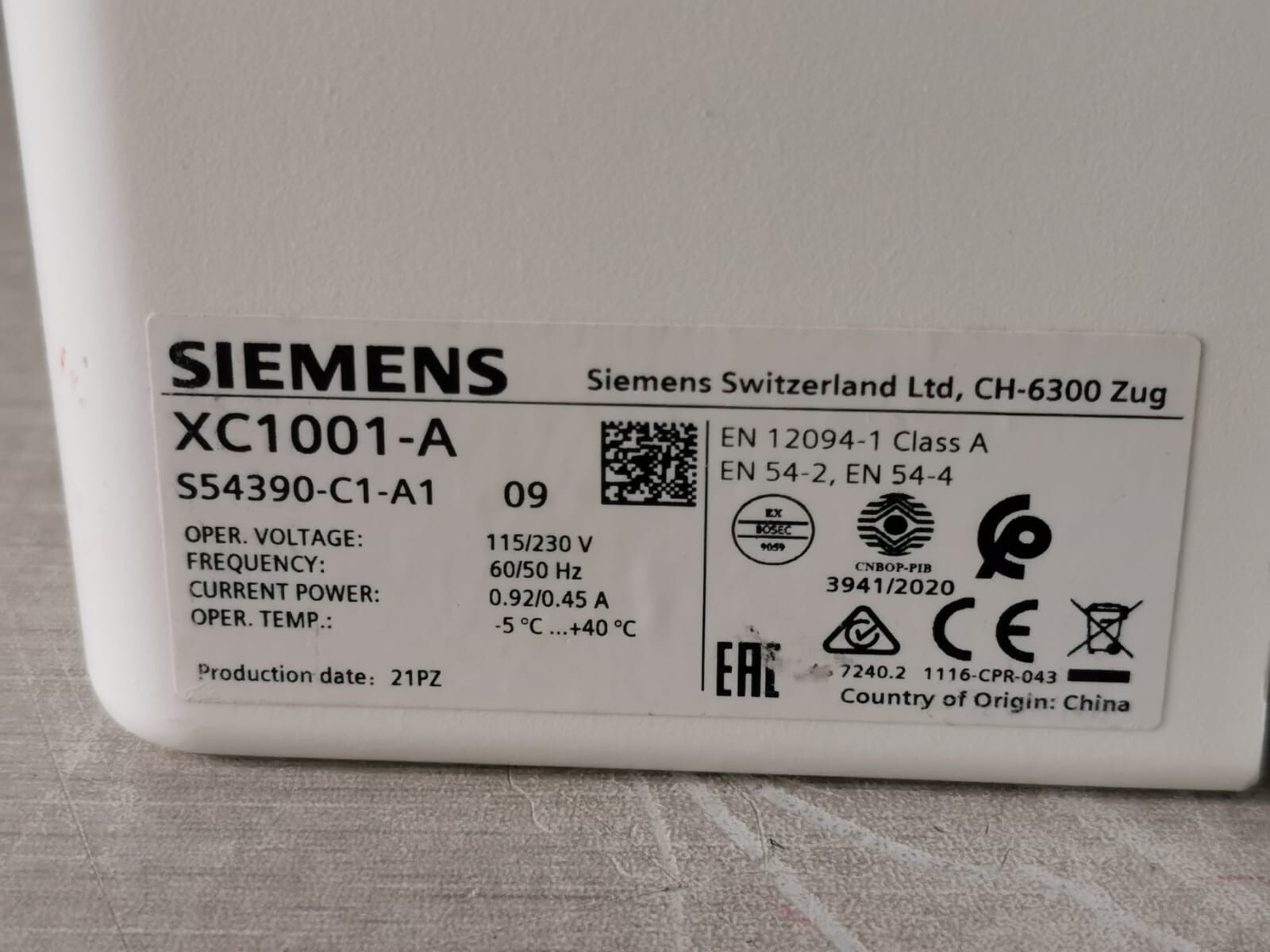 Siemens S54390-C1-A1 SIEMENS XC1001-A Extinguishing Control Panel S54390-C1-A1 3
