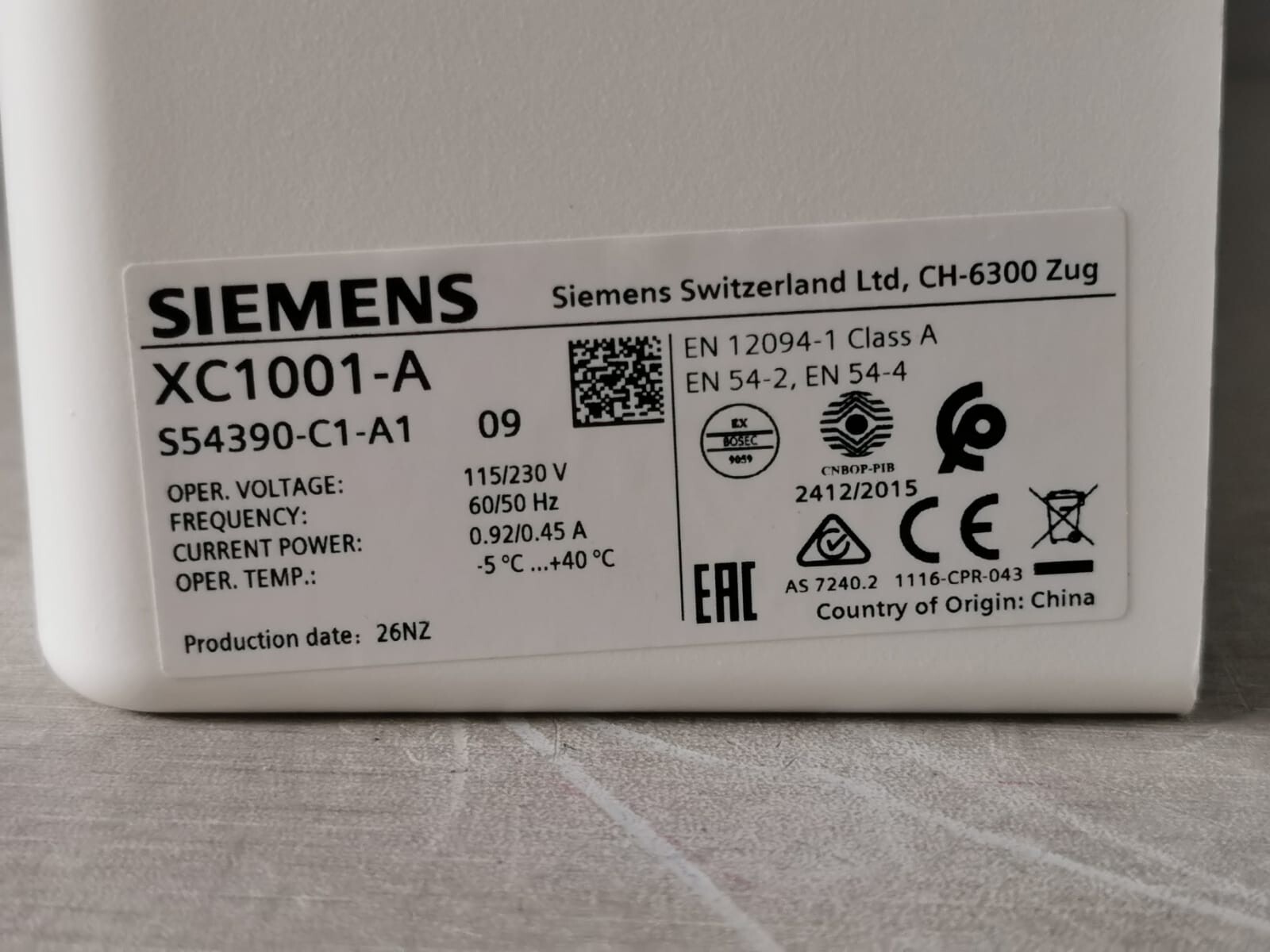 Siemens S54390-C1-A1 SIEMENS XC1001-A Extinguishing Control Panel S54390-C1-A1 6