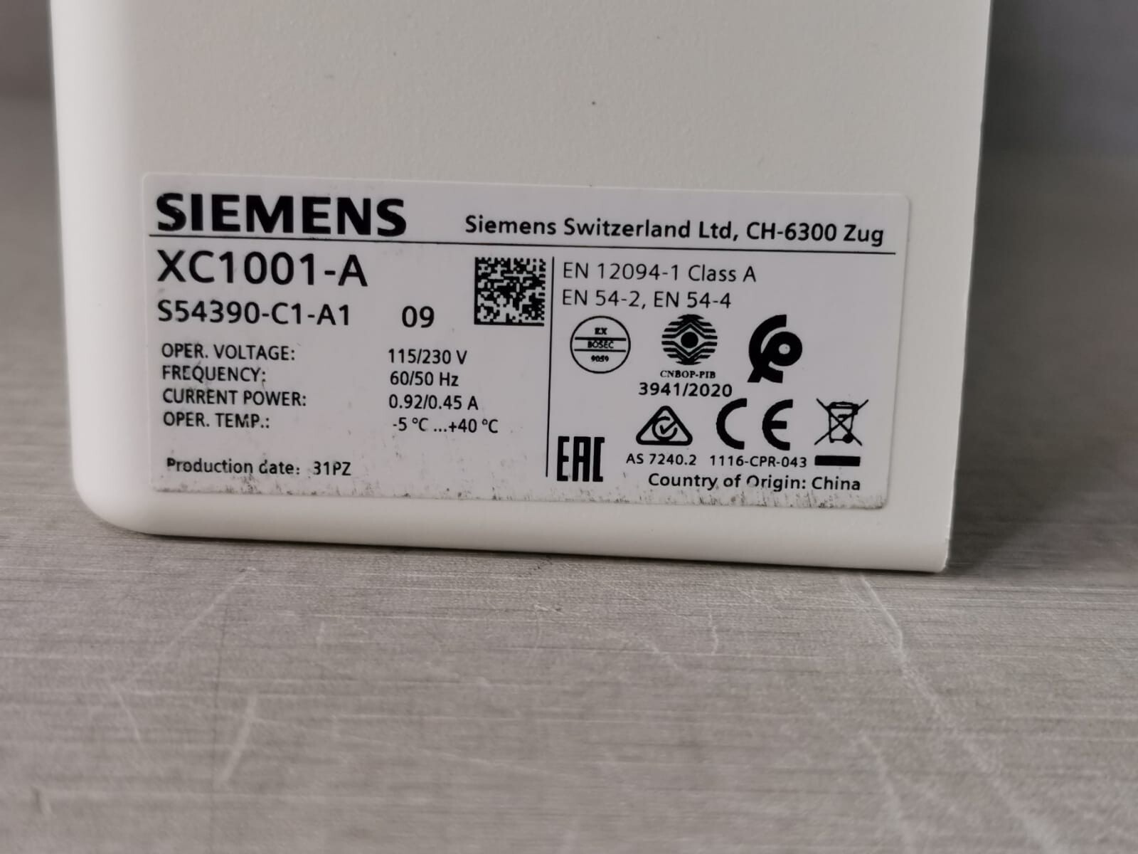 Siemens S54390-C1-A1 SIEMENS XC1001-A Extinguishing Control Panel S54390-C1-A1 7
