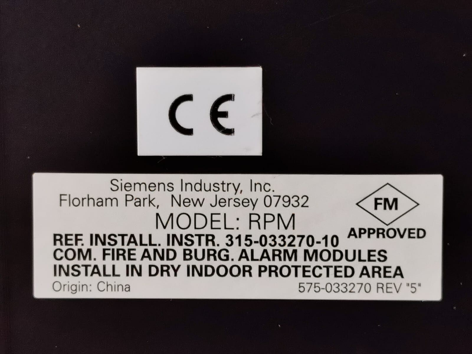 Siemens 575-033270 SIEMENS 575-033270 REV.5 REMOTE PRINTER MODULE RPM 5