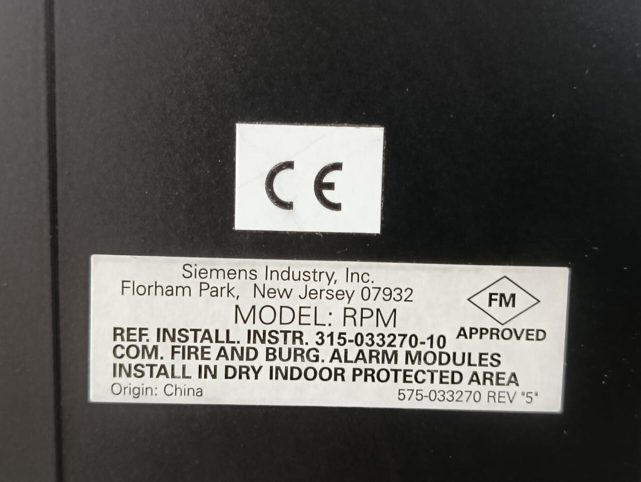 Siemens 575-033270 REV.5 SIEMENS 575-033270 REV.5 REMOTE PRINTER MODULE RPM 8