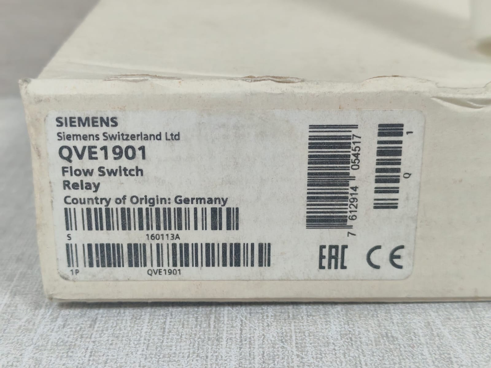 Siemens QVE1901 SIEMENS QVE1901 FLOW SWITCH RELAY 10