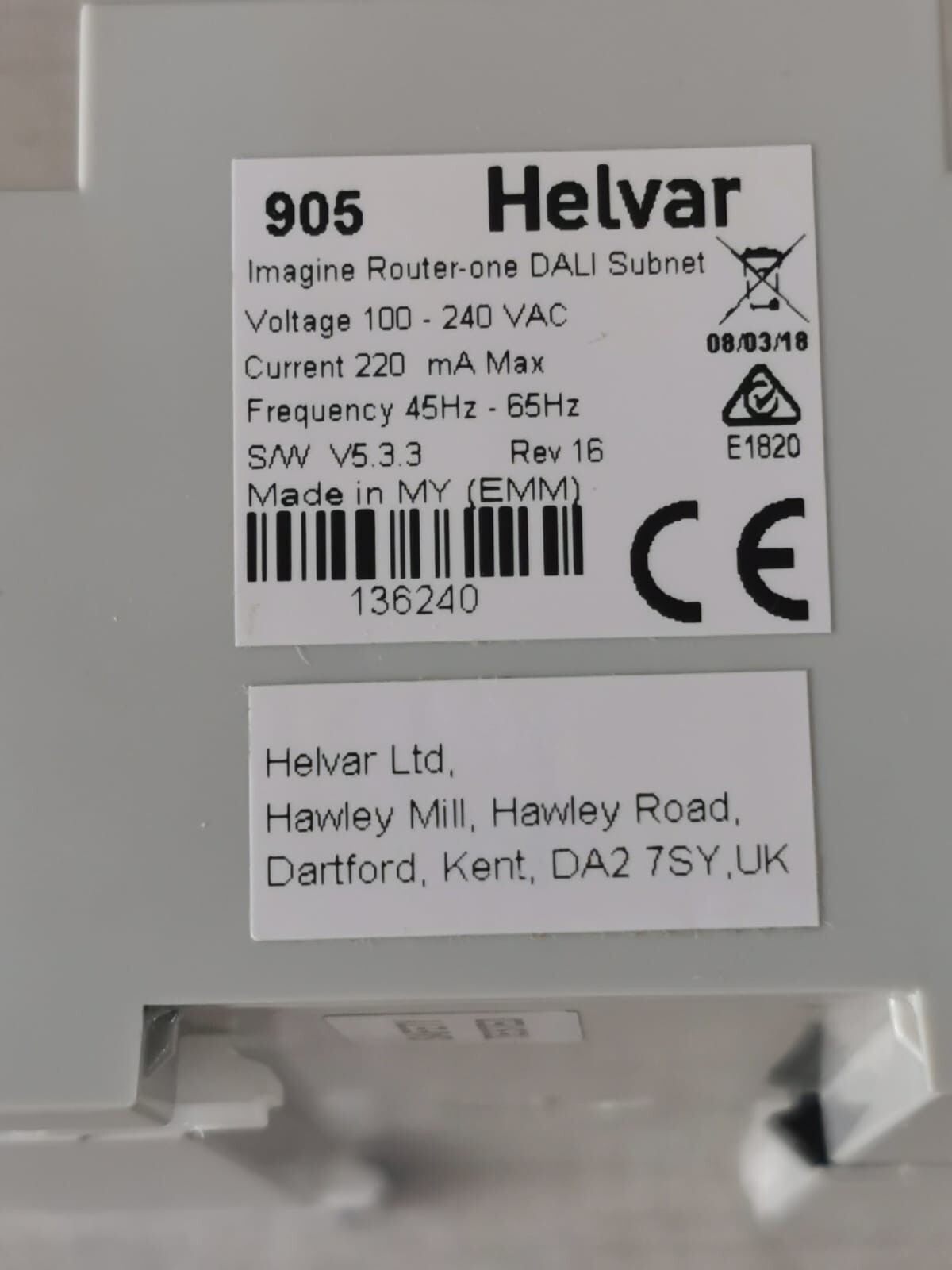 Helvar 905 905 Helvar Digidim Router/Imagine Router-one DALI SUBNET - with Slight Damaged 6
