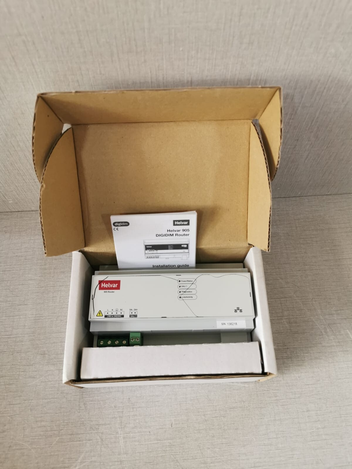 Helvar AREA-905 905 Helvar Digidim Router - with Damaged Front Top Label Area 2