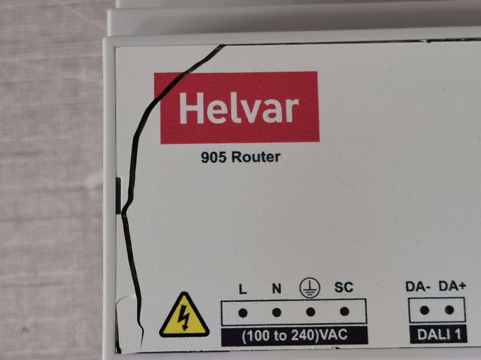 Helvar AREA-905 905 Helvar Digidim Router - with Damaged Front Top Label Area 4