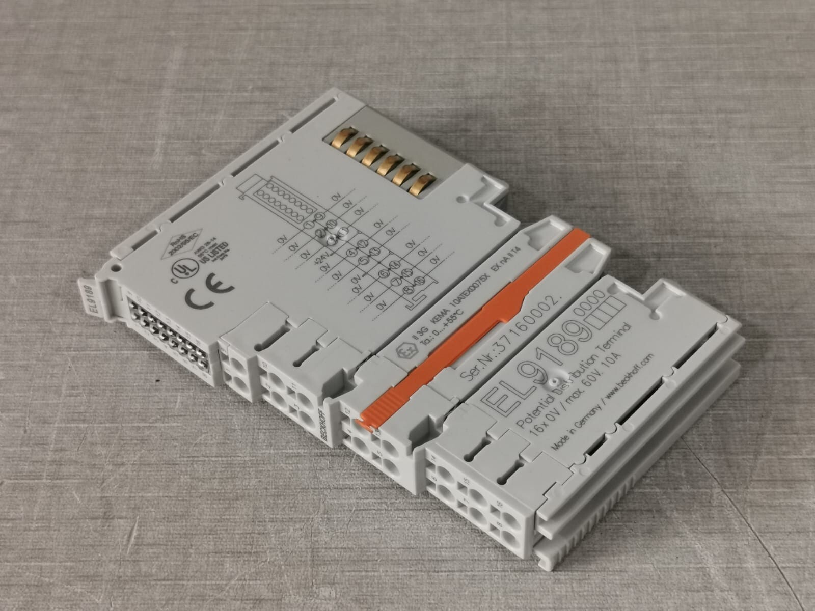 BECKOFF EL9189 BECKHOFF EL9189 POTENTIAL DISTRIBUTION TERMINAL 10