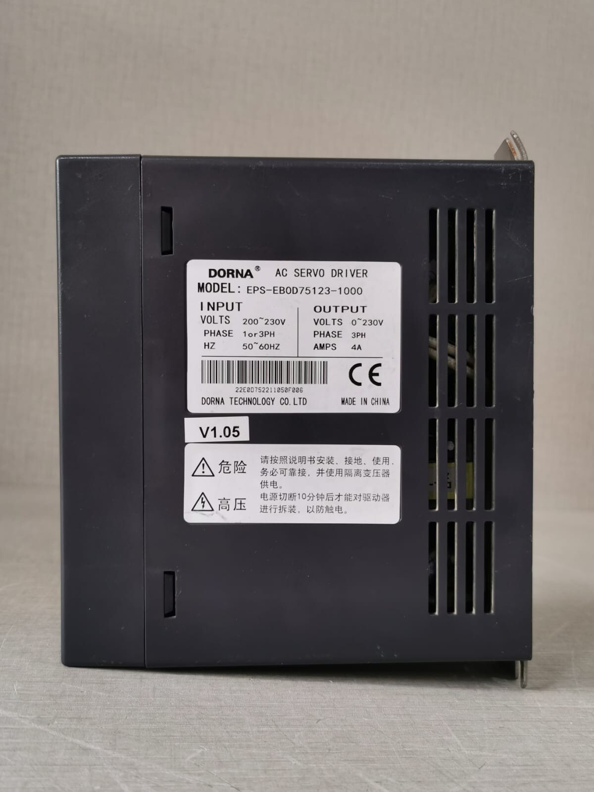 DORNA EPS-EP0D75123-1000 DORNA EPS-EP0D75123-1000 AC SERVO DRIVER 4