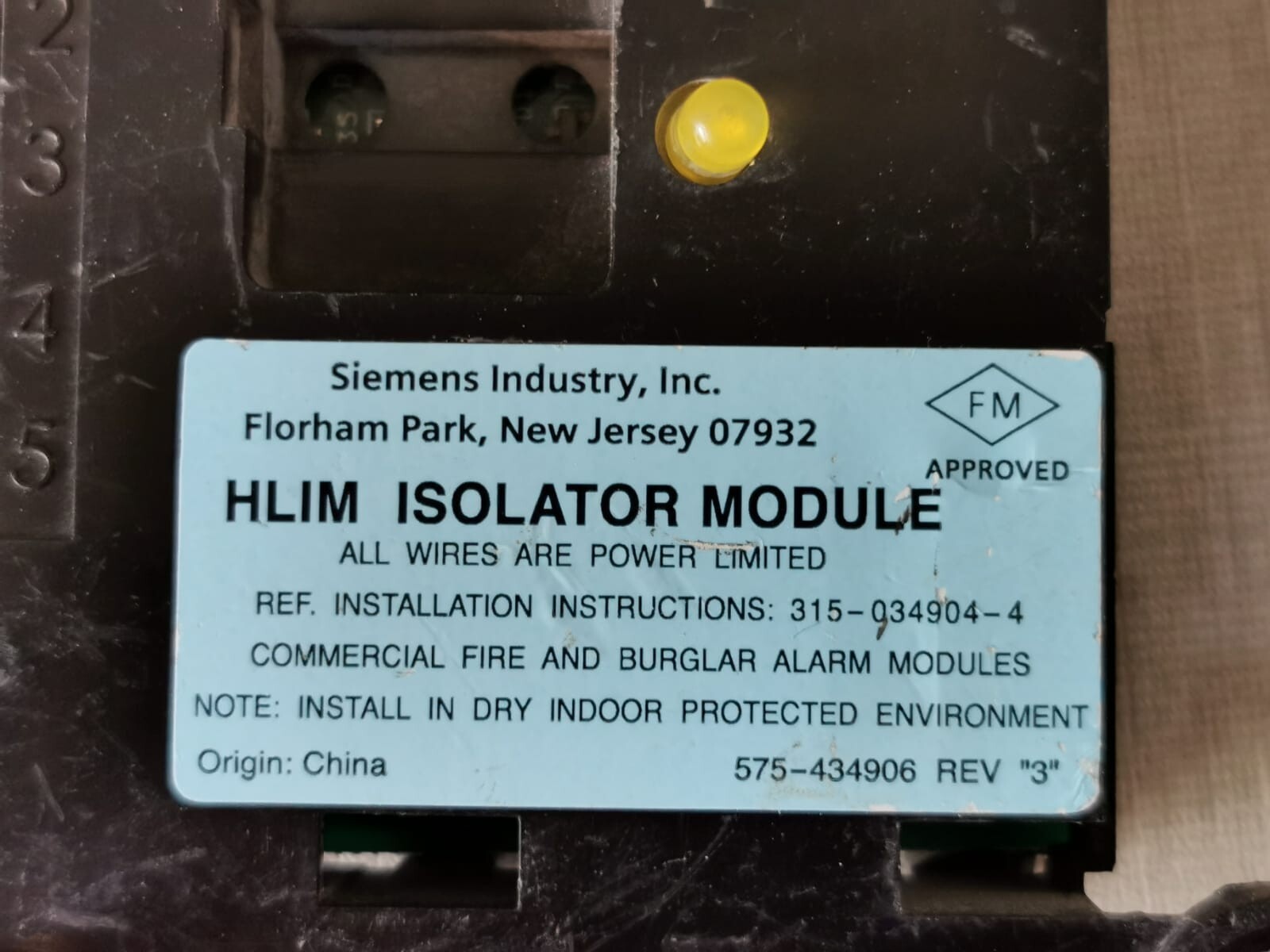 Siemens 500-033170 Siemens HLIM Loop Isolator Module 500-033170 5