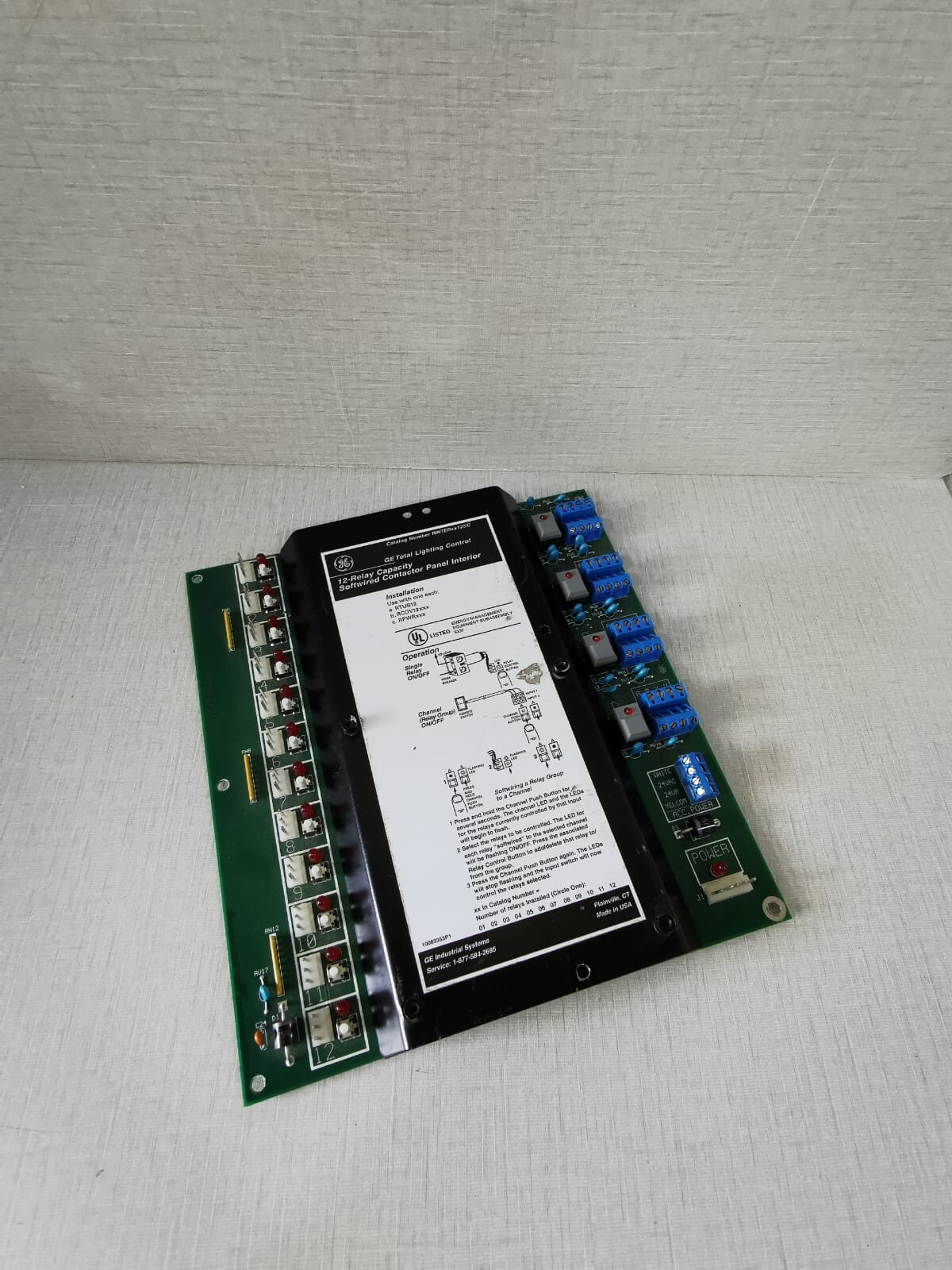 GE RINTERXX12SC GE TOTAL LIGHTING CONTROL 12-RELAY CAPACITY SOFTWIRED CONTACTOR RINTERxx12SC 4