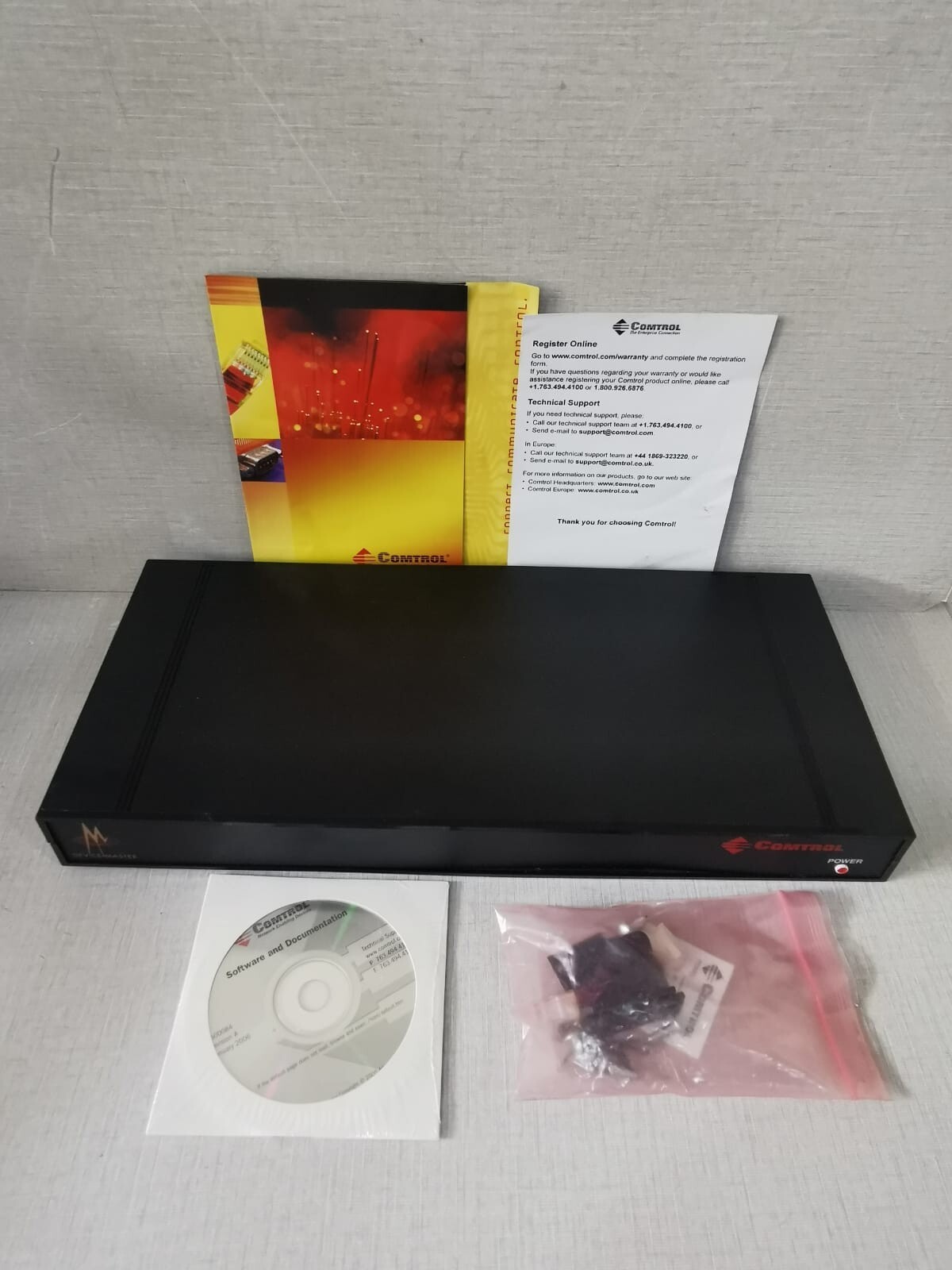 COMTROL DEVICEMASTER 3000184 RJ45 RM16 ETHERNET SWITCH- INCOMPLETE ACCESSORIES