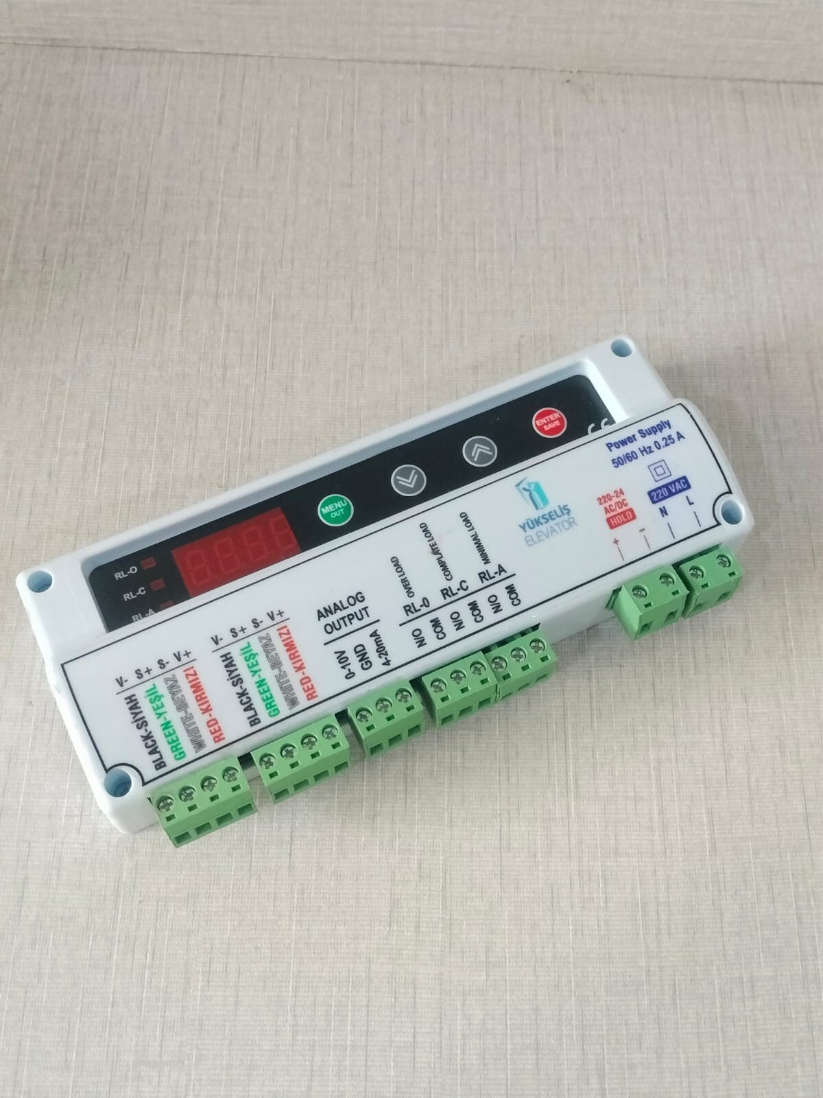 YUKSELIS ELEVATOR DC-50 YUKSELIS ELEVATOR POWER SUPPLY 220-24 AV/DC 50/60 Hz 0.25A WITH FHILTY BOX 6