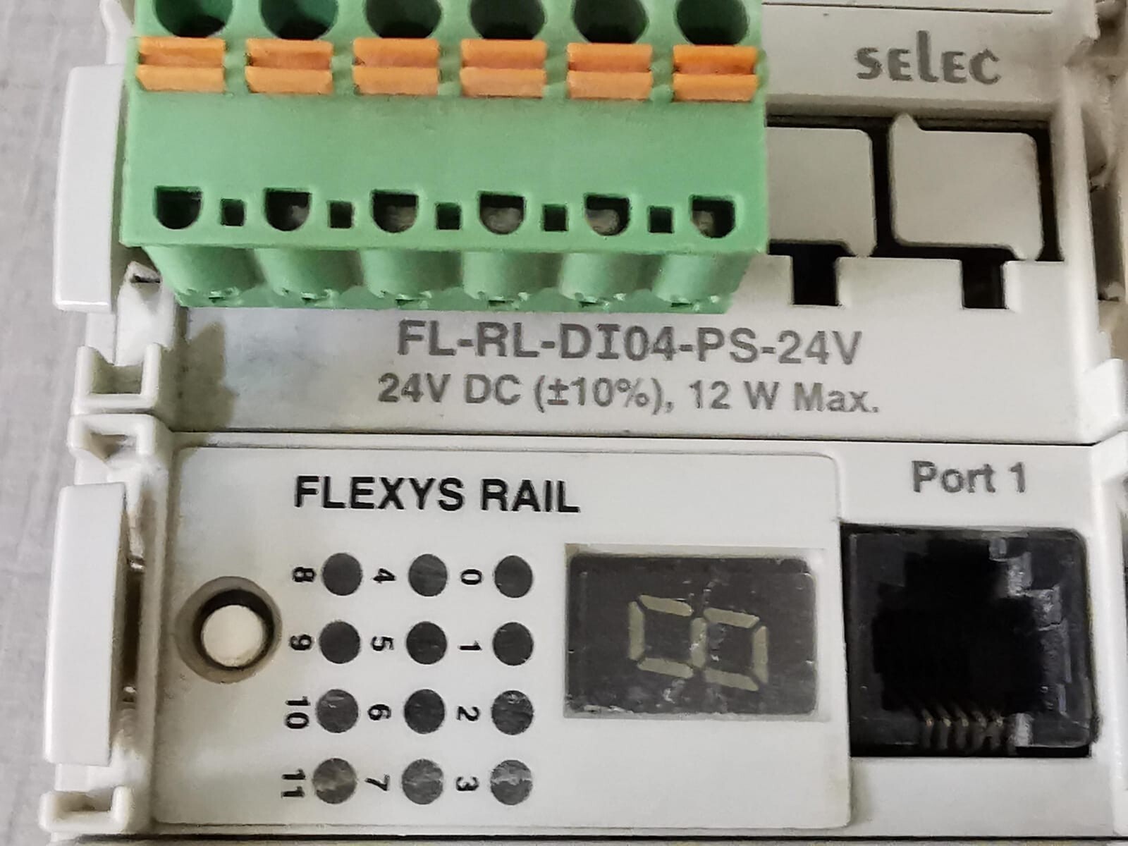 SELEC DI04-PS SELEC FLEXYS RAIL FL-RL-BS-6 / FL-RL-DI04-PS 24V 8