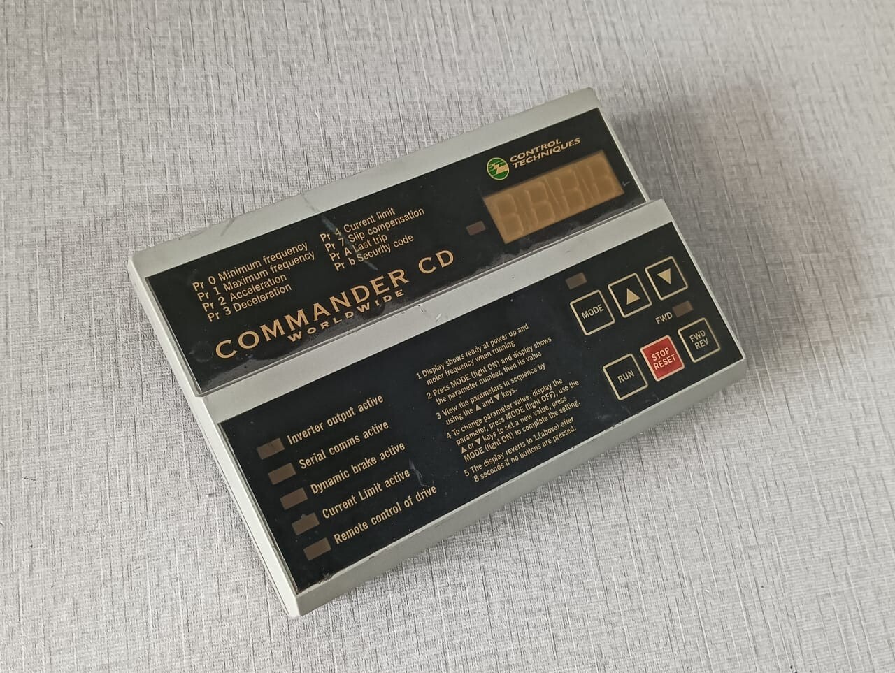 Control Techniques DCN-93400 Control Techniques DCN 93400 Commander CD Interface Display 8