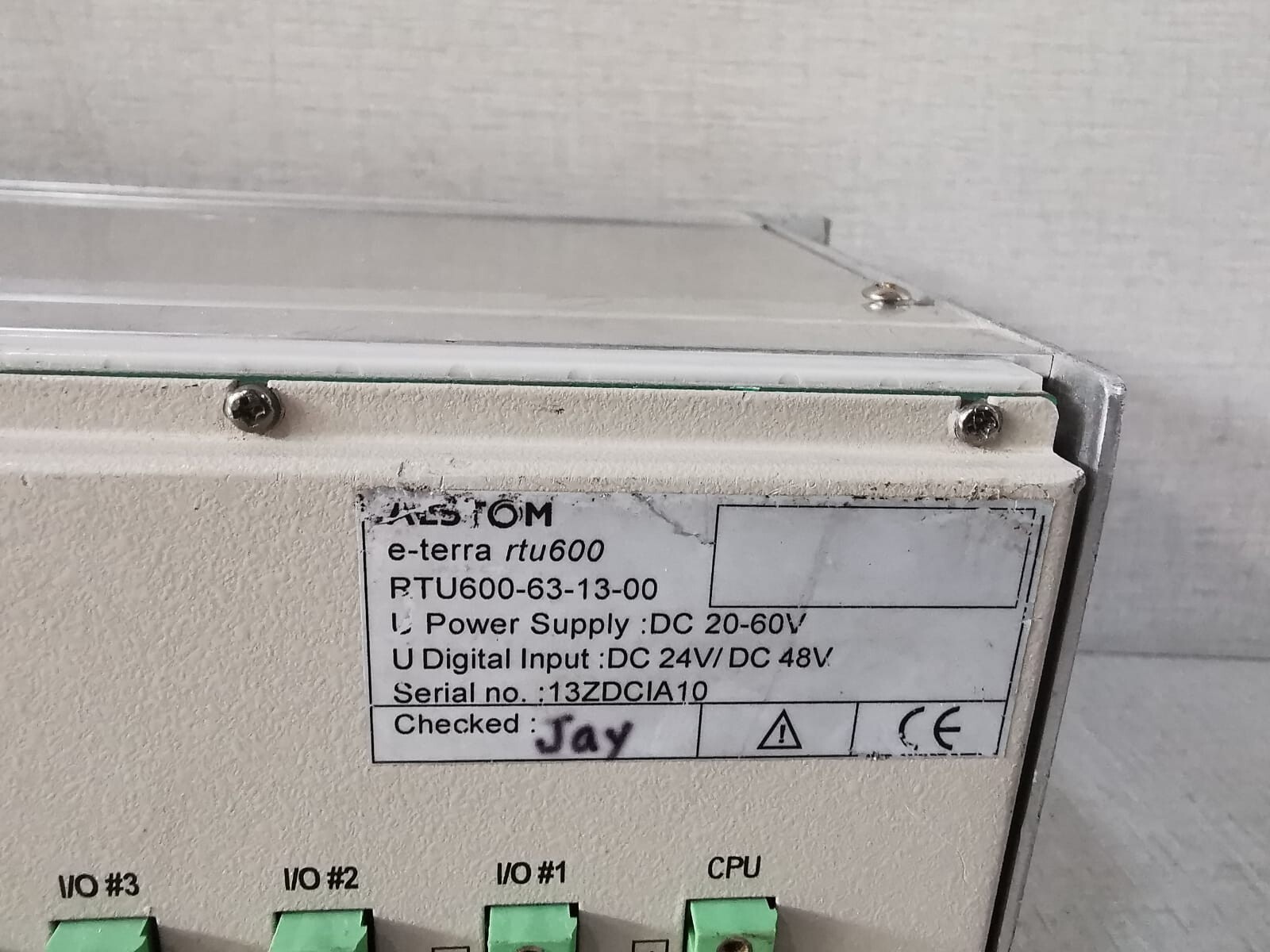 Alstom RTU600-63-13-00 ALSTOM e-TERRA RTU600/ RTU600-63-13-00 POWER SUPPLY 8