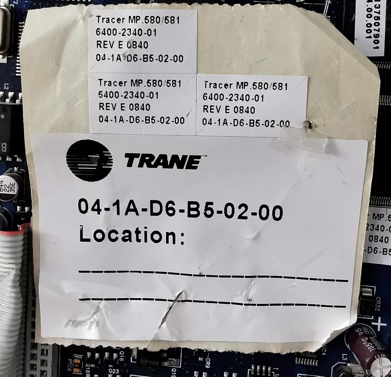 Trane MP-580 TRANE TRACER MP 580/581 6400-2340-01 REV E CIRCUIT BOARD 4