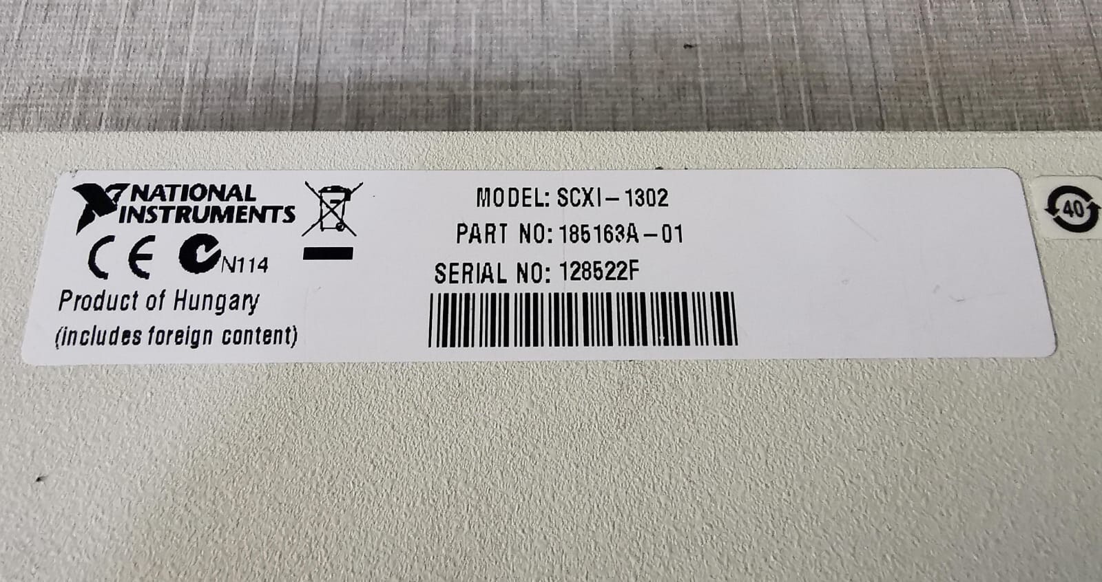 National Instruments 185163A-01 NATIONAL INSTRUMENT NI-SCXI-1302 185163A-01 WITHOUT COVER 5