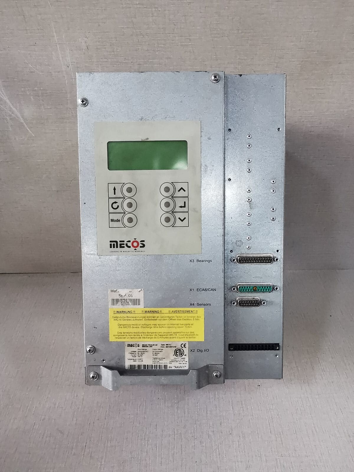 MECOS IMC15 VERS.BG10873-01E 3X400/460VAC 50/60Hz INVERTER