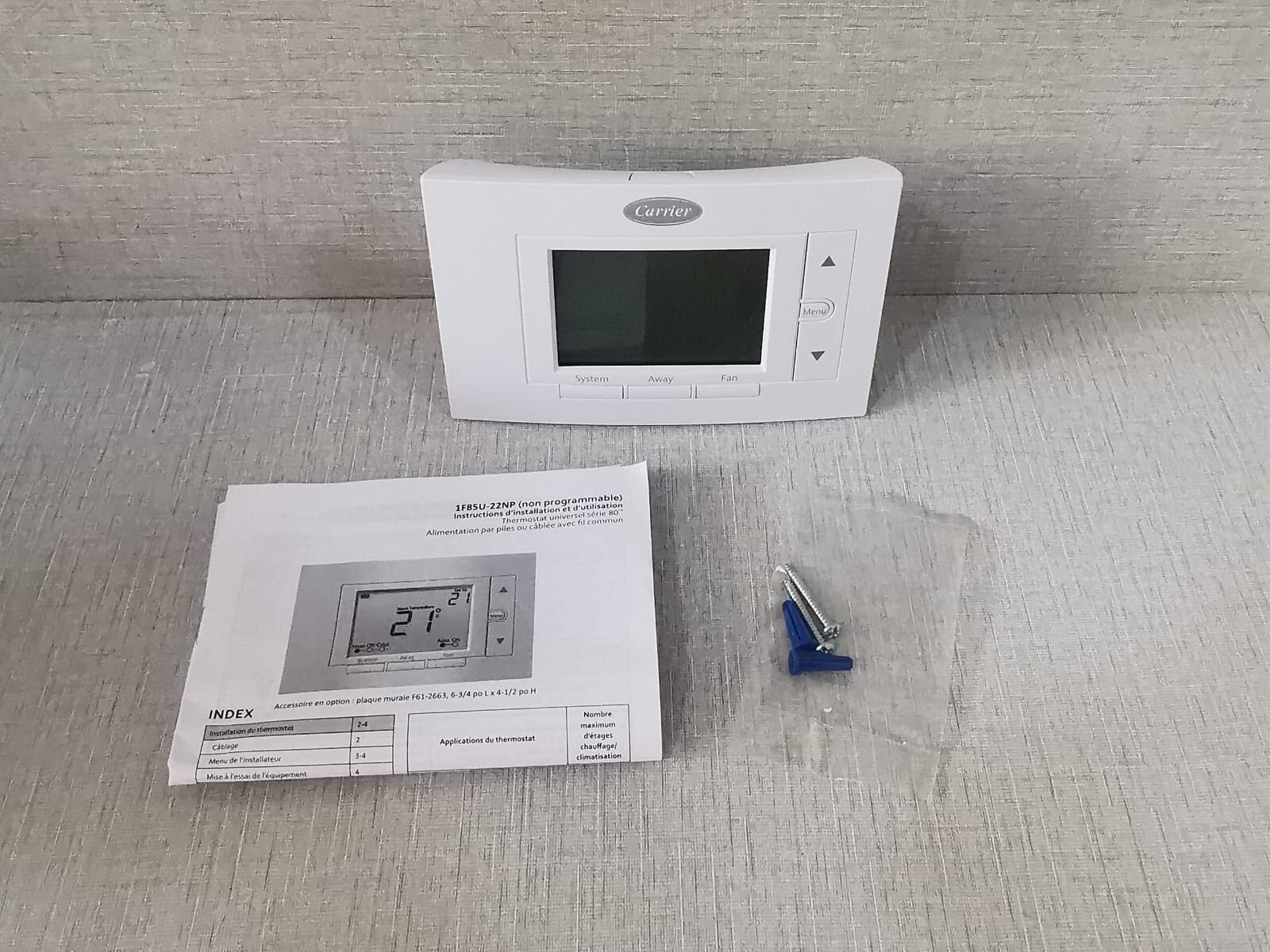1F85U-22NP Carrier 1F85U-22NPCA Non-Programmable Digital Thermostat