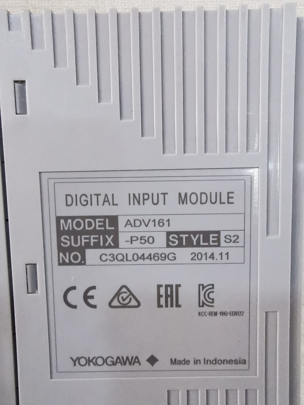 Yokogawa ADV161-P50 ADV161 YOKOGAWA ADV161-P50 STYLE S2 DIGITAL INPUT MODULE 4