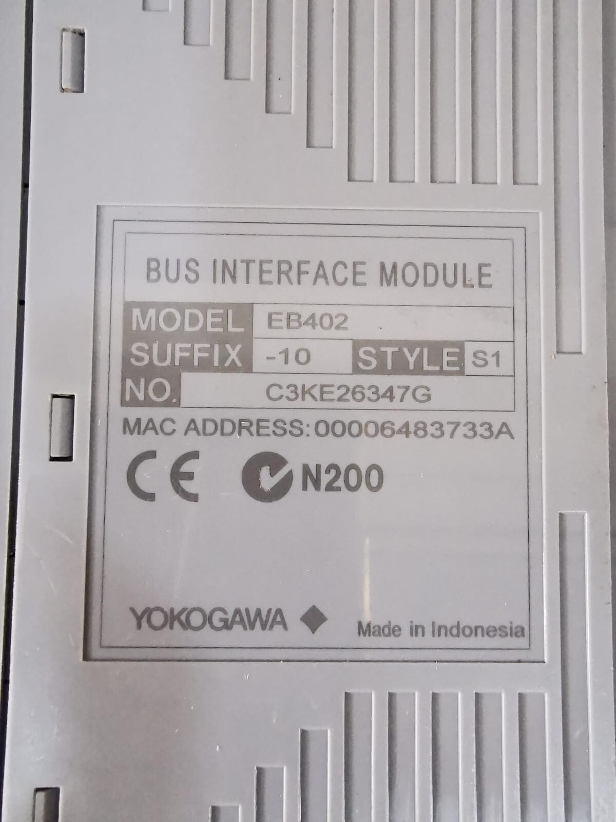 Yokogawa EB402-10 YOKOGAWA EB402-10 S1 BUS INTERFACE MODULE 6