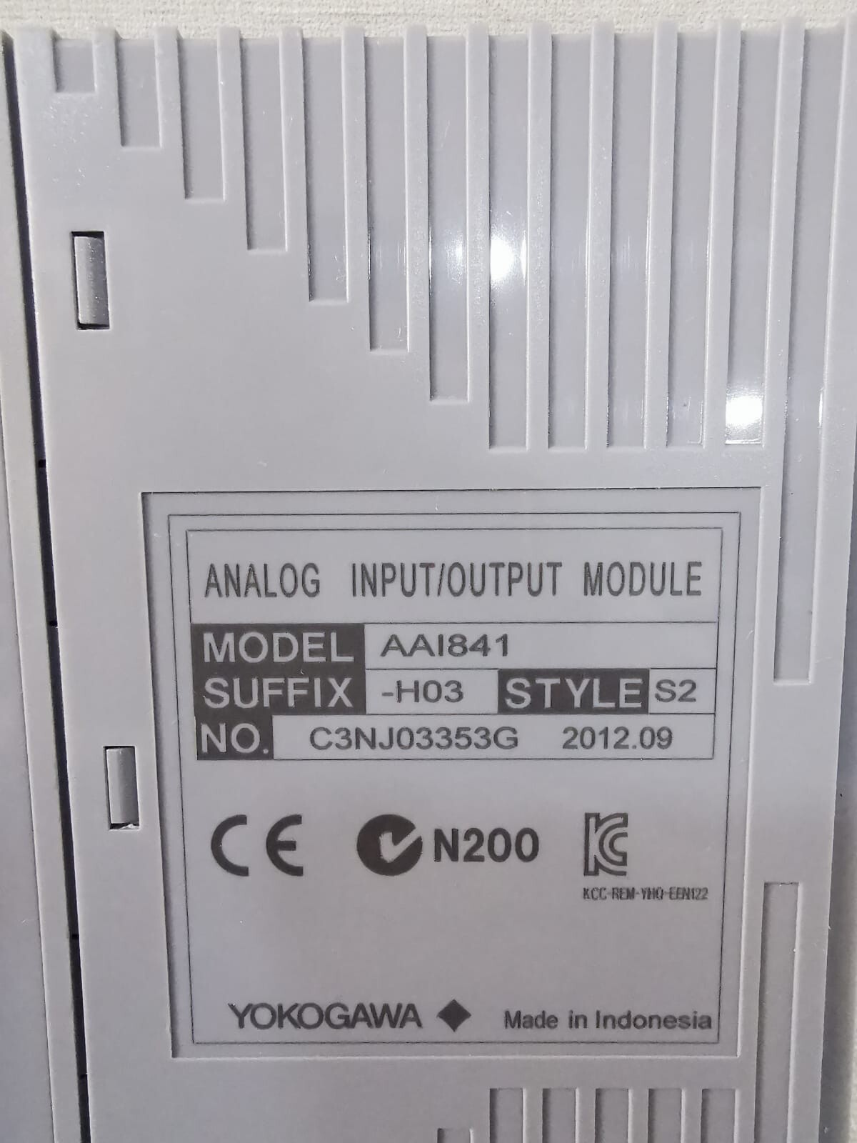 Yokogawa AAI841-H03 AAI841 YOKOGAWA AAI841-H03 STYLE S2 ANALOG INPUT/OUTPUT MODULE WITH ATK4A-00 S1 4