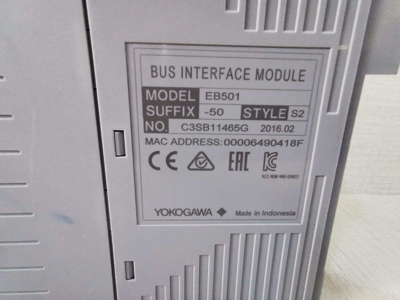 Yokogawa EB501-50 YOKOGAWA EB501-50 S2 BUS INTERFACE MODULE 6
