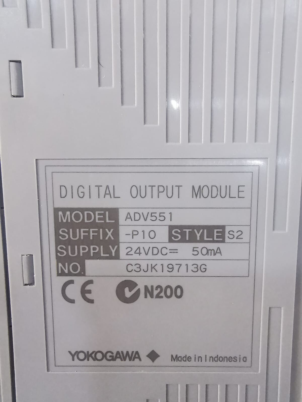 Yokogawa ADDV551-P10 STYLE S2 ADV551 YOKOGAWA ADV551-P10 STYLE S2 DIGITAL OUTPUT MODULE 3