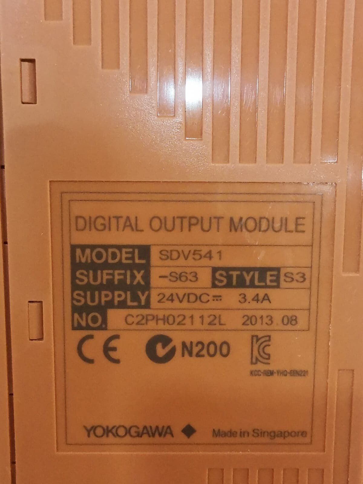 Yokogawa SDV541-S63 STYLE S3 SDV541 YOKOGAWA SDV541-S63 STYLE S3 DIGITAL OUTPUT MODULE 3