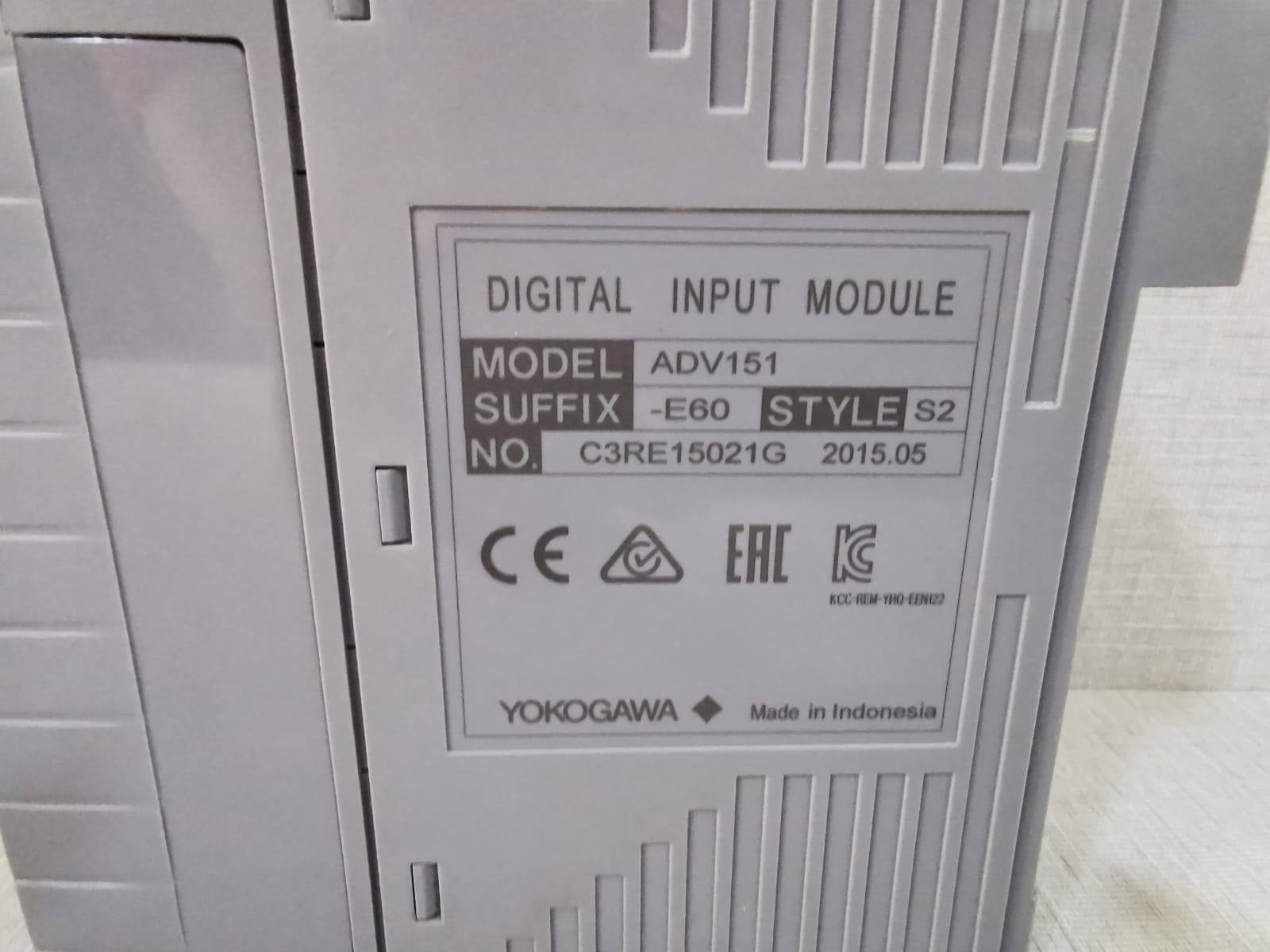 Yokogawa ADV151-E60 S2 YOKOGAWA ADV151-E60 S2 WITH ATD5A-00 S1 DIGITAL INPUT MODULE 8