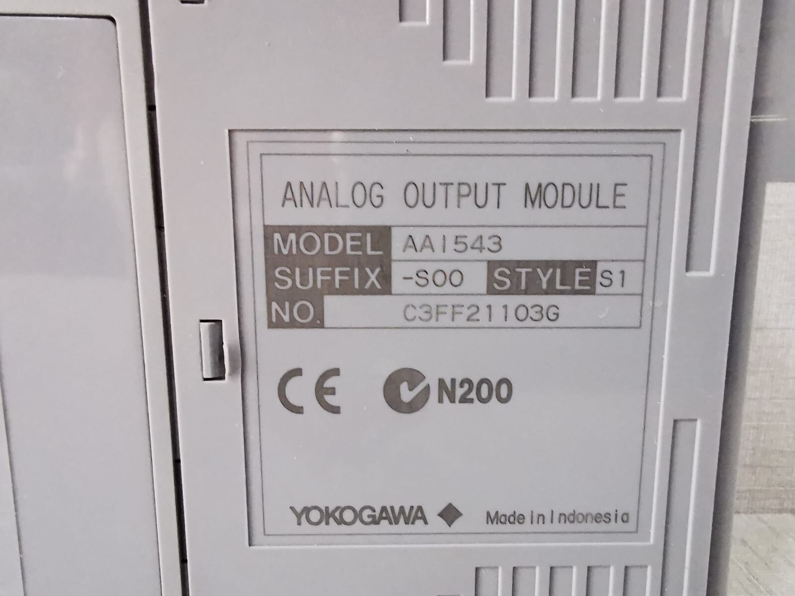 Yokogawa AAI543-SOO S1 YOKOGAWA AAI543-SOO S1 WITH ATK4A-00 S1 ANALOG OUTPUT MODULE 9