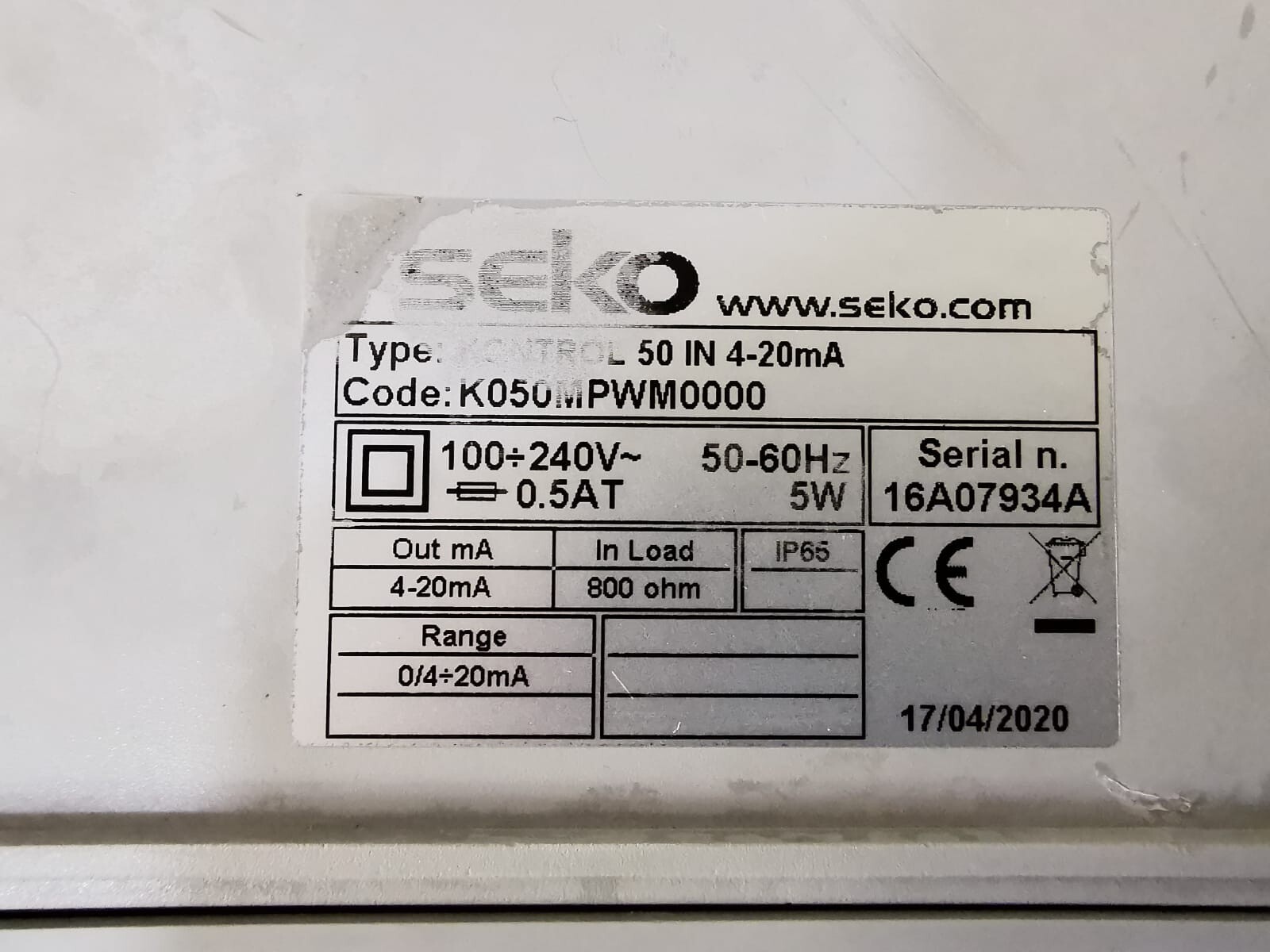 SEKO K050MPWM0000 SEKO Kontrol 50 Controller K050MPWM0000 6