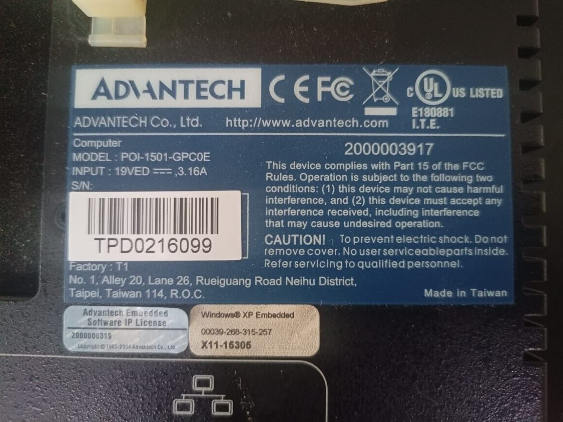 Unbranded POI-1501-GPC0E Advantech POI-1501-GPC0E Pacific Controls 7
