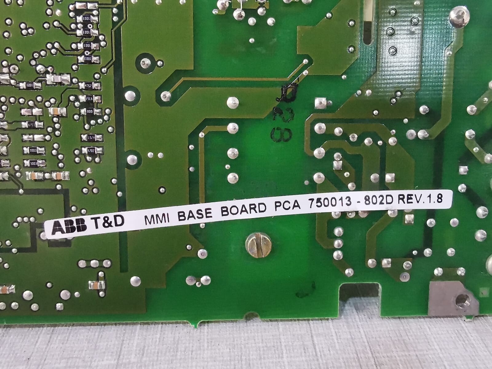 ABB 750012 76070/2 ABB T&D MMI Base board PCA 750013-802D REV-1.8 750012 76070/2 6