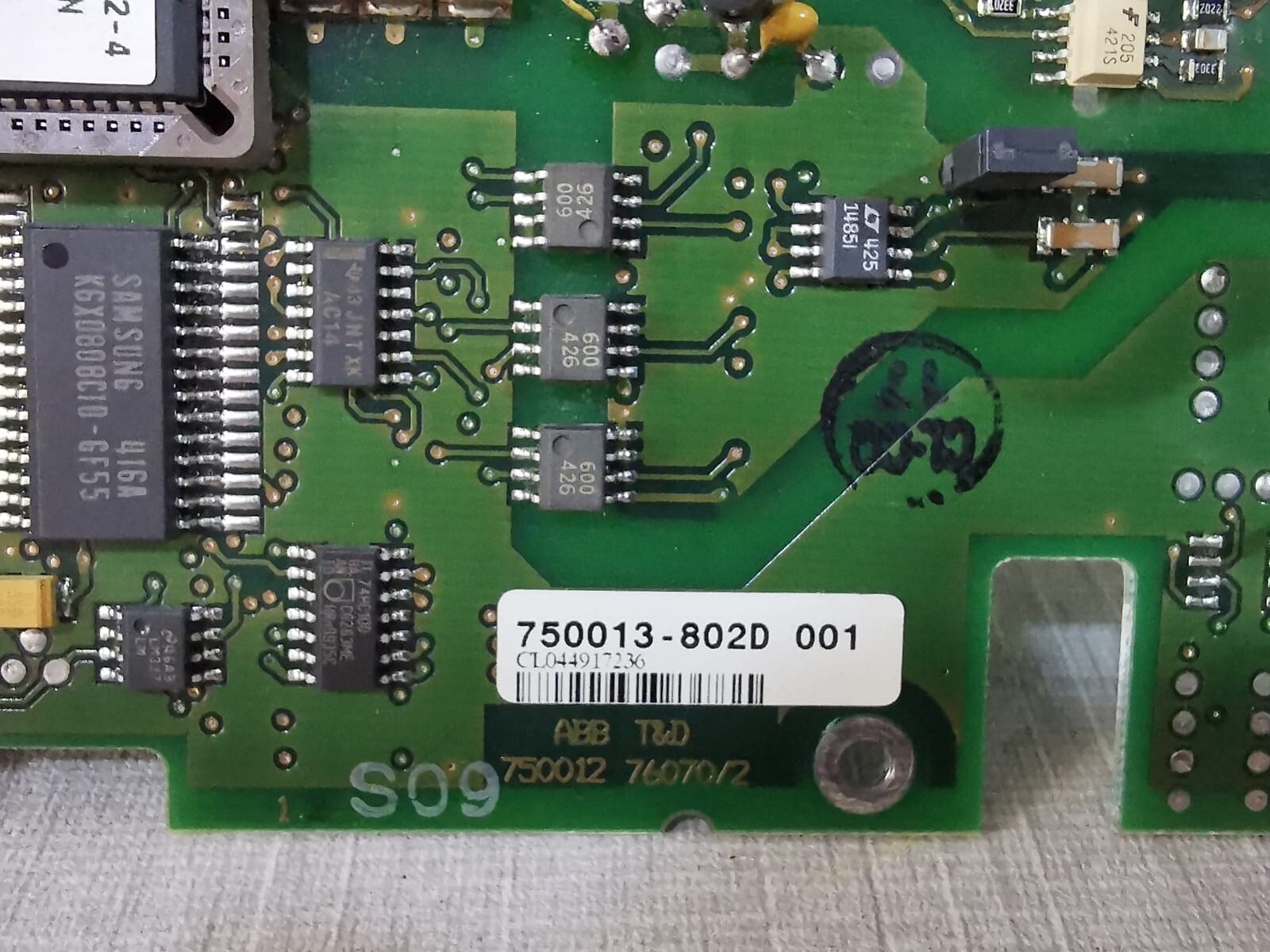 ABB 750012 76070/2 ABB T&D MMI Base board PCA 750013-802D REV-1.8 750012 76070/2 7