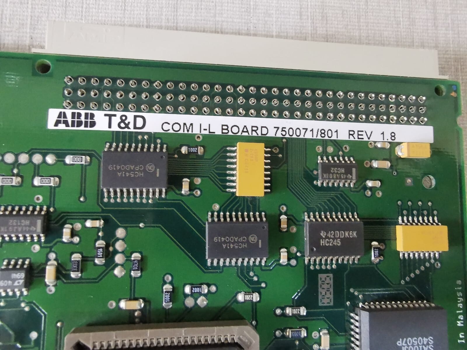 ABB REF542PLUS ABB COM I-L BOARD 750071/801 REV 1.8 PCB Board for REF542plus Base Unit 3