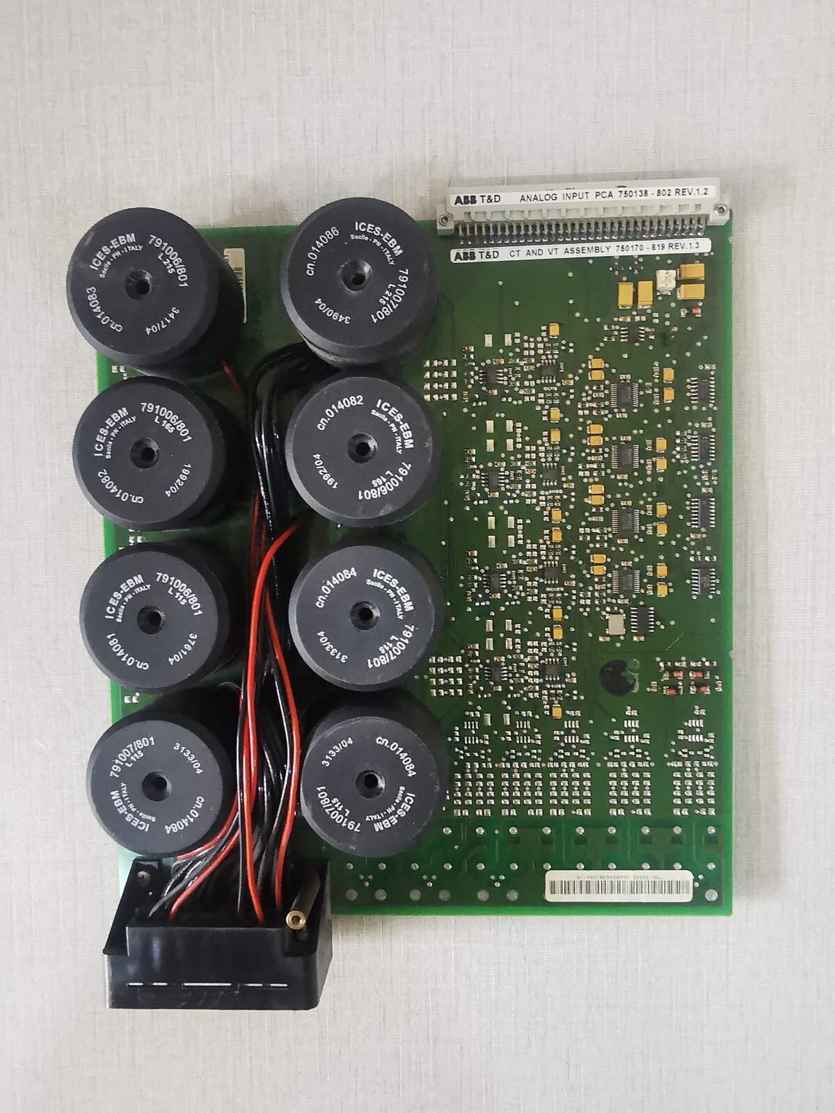 ABB 750138-802 ABB 750138-802 Rev. 1.2 Analog Input PCB Board for REF542plus Base Unit 2
