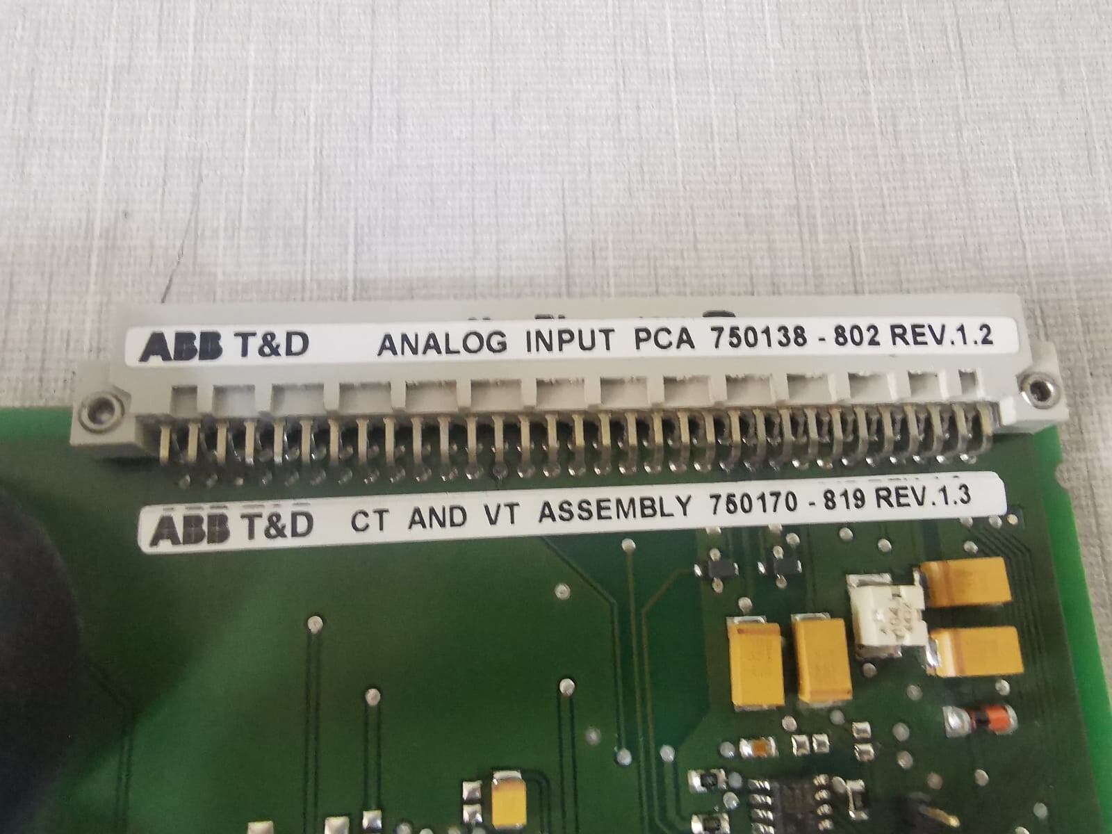 ABB 750138-802 ABB 750138-802 Rev. 1.2 Analog Input PCB Board for REF542plus Base Unit 3