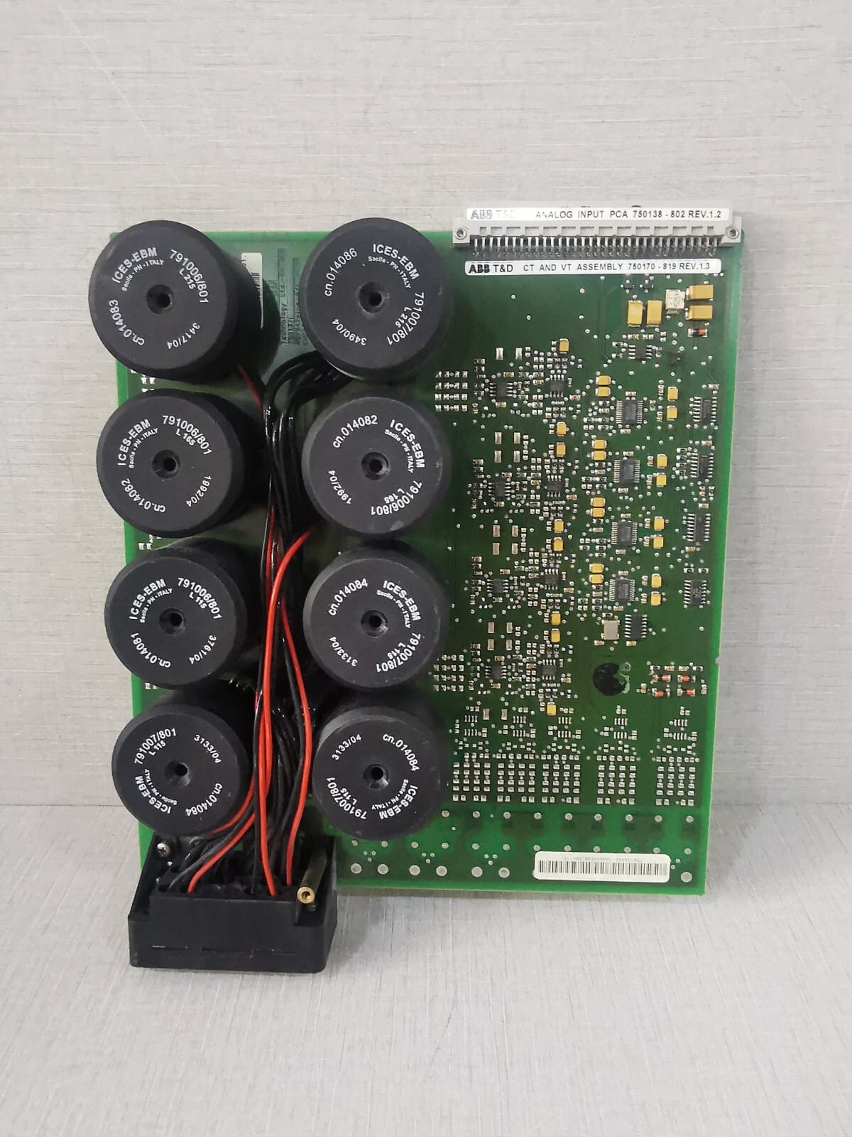 ABB 750138-802 Rev. 1.2 Analog Input PCB Board for REF542plus Base Unit