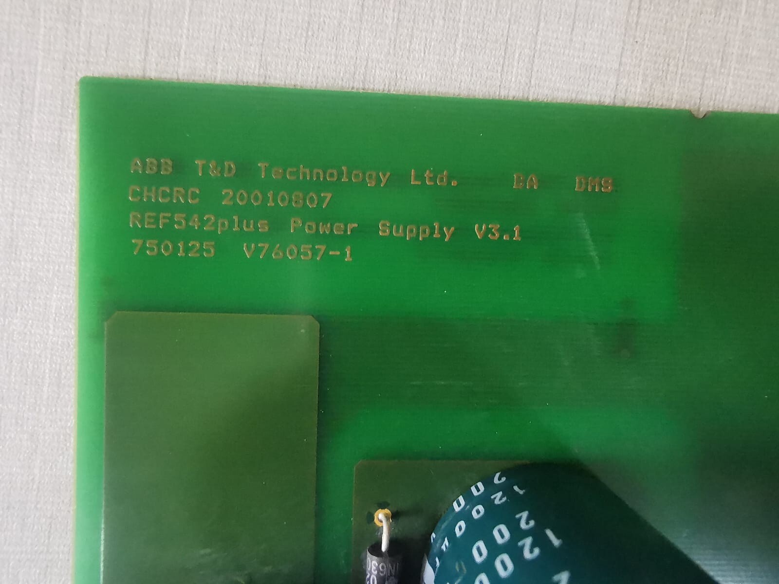ABB 750126-801C ABB POWER SUPPLY BOARD 750126-801C REV 1.4 PCB Board for REF542plus Base Unit 3