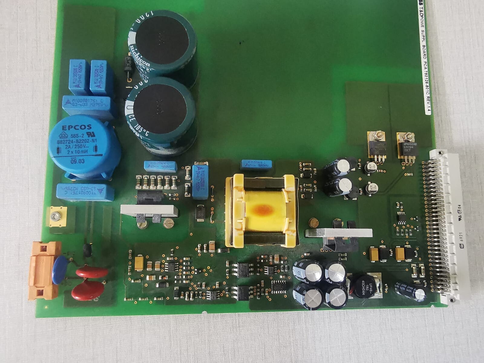 ABB 750126-801C ABB POWER SUPPLY BOARD 750126-801C REV 1.4 PCB Board for REF542plus Base Unit 4