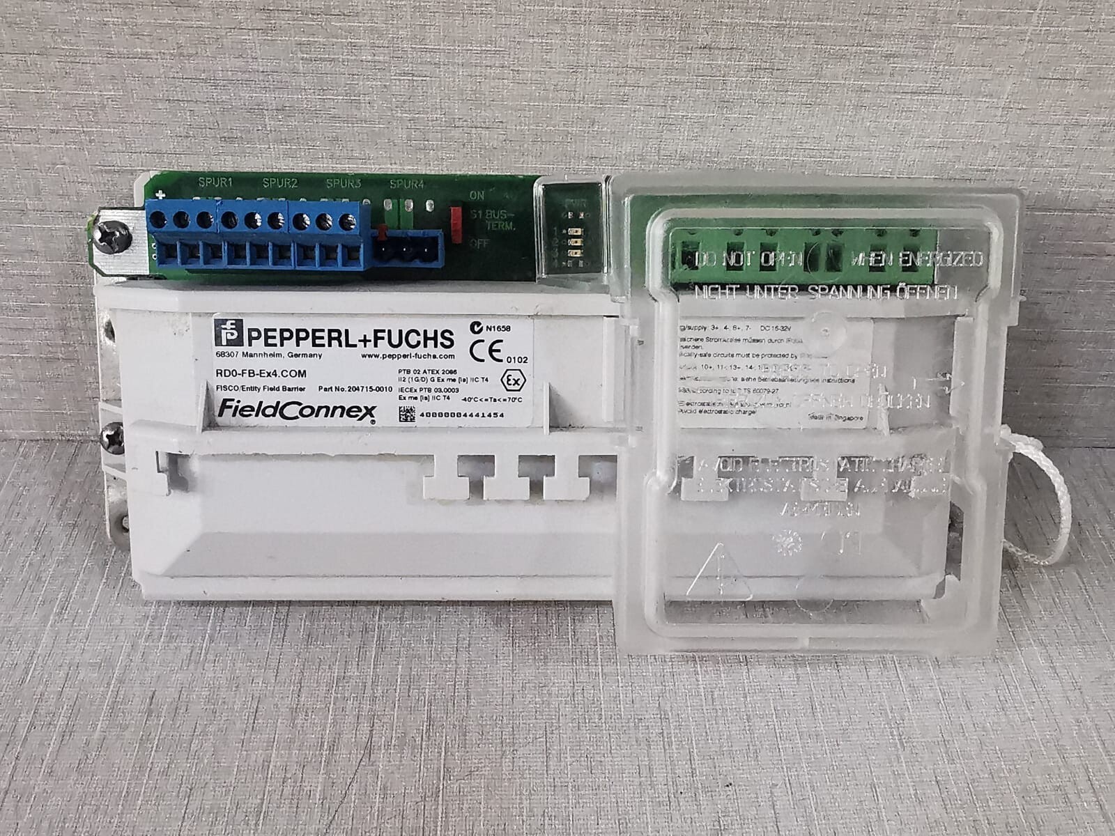PEPPERL+FUCHS RD0-FB-EX4.COM FIELD CONNEX FISCO/ENTITY FIELD BARRIER 204715-0010