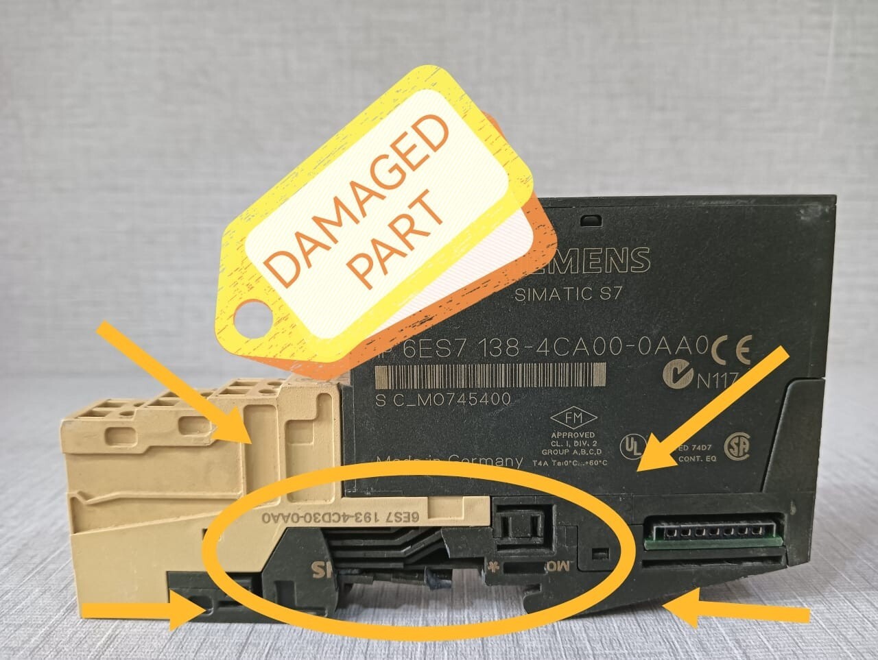 Siemens 6ES7 138-4CA00-0AA0 /6ES7 193-4CD30-0AA0 PCS SIEMENS 6ES7 138-4CA00-0AA0 WITH 6ES7 193-4CD30-0AA0 4