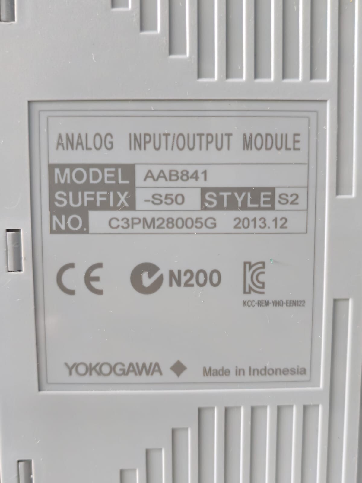 Yokogawa AAB841-S50 S2 AAB841 Yokogawa AAB841-S50 S2 Analog Input/Output Module 2