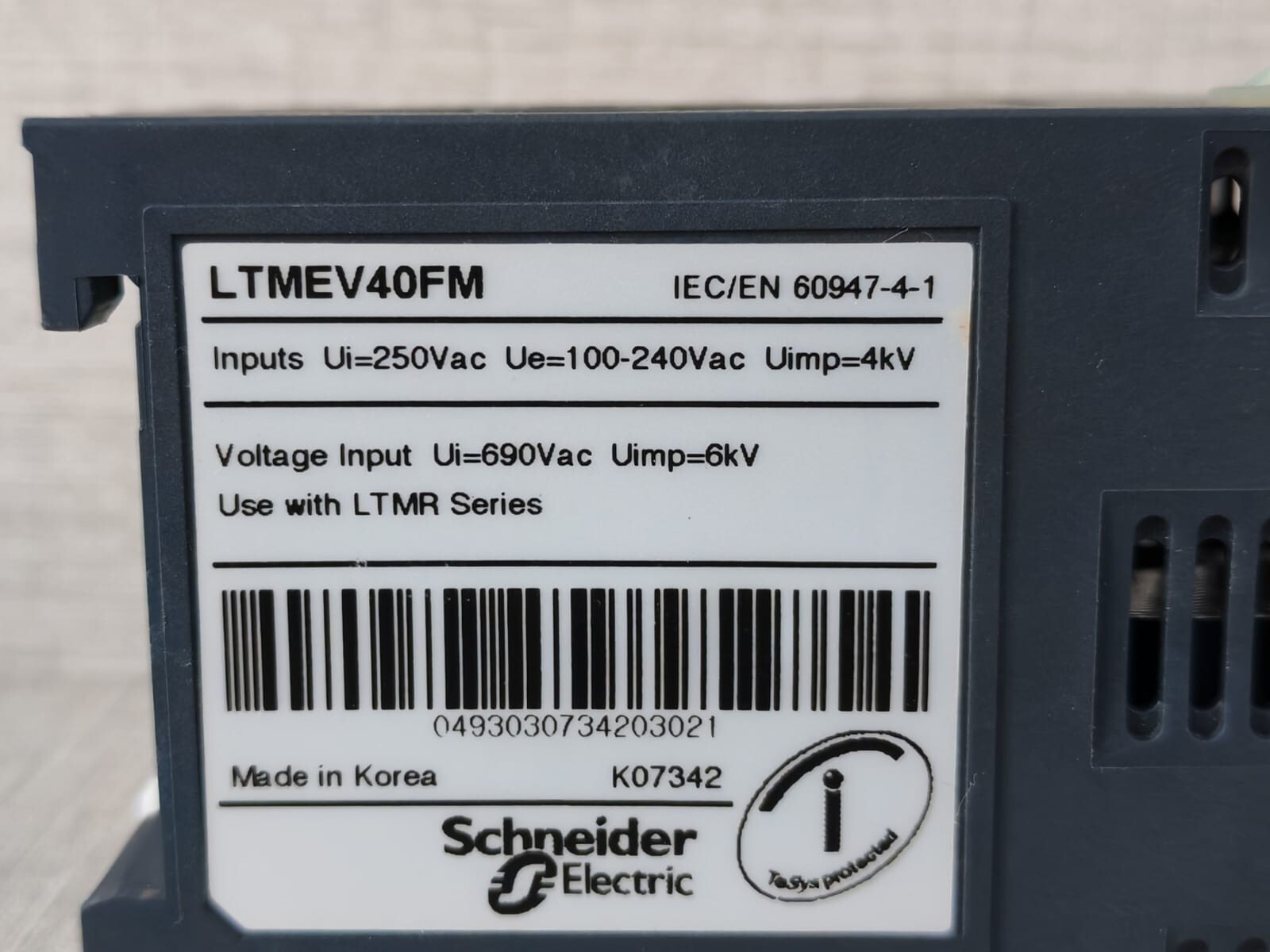Telemecanique LTMEV40FM TELEMECANIQUE BY SCHNEIDER ELECTRIC LTMEV40FM EXPANSION MODULE 5